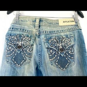Affliction Ziggy Mens Boot cut Jeans Light Wash 29